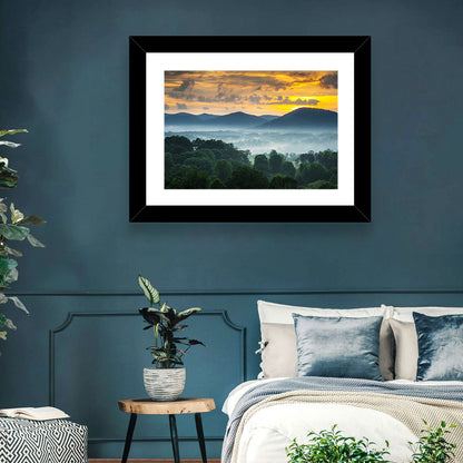 Blue Ridge Mountains Asheville Sunset Wall Art