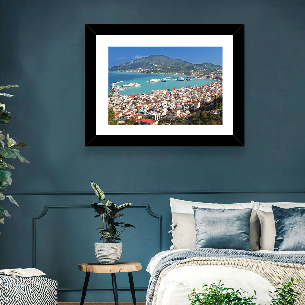 Zakynthos Harbor View Wall Art