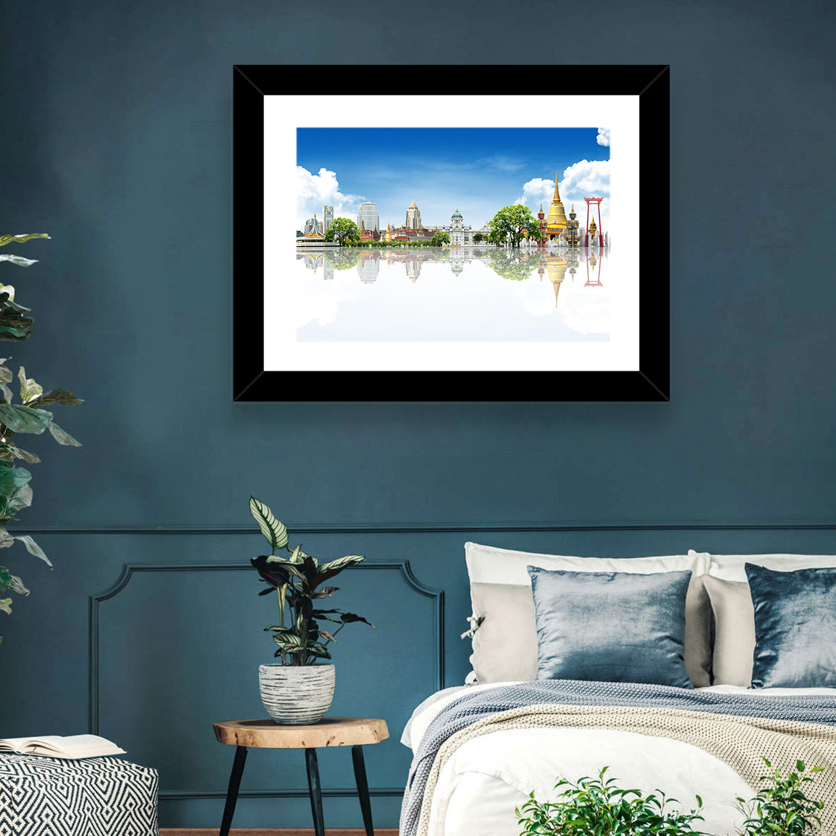 Bangkok Landmarks Reflection Scene Wall Art