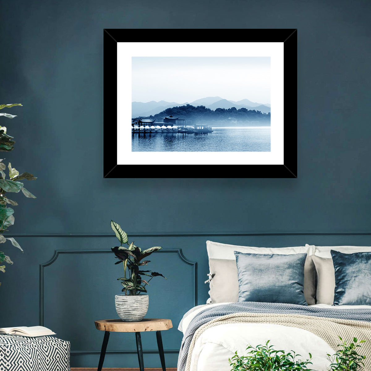 Hangzhou West Lake Wall Art in a room, landscape