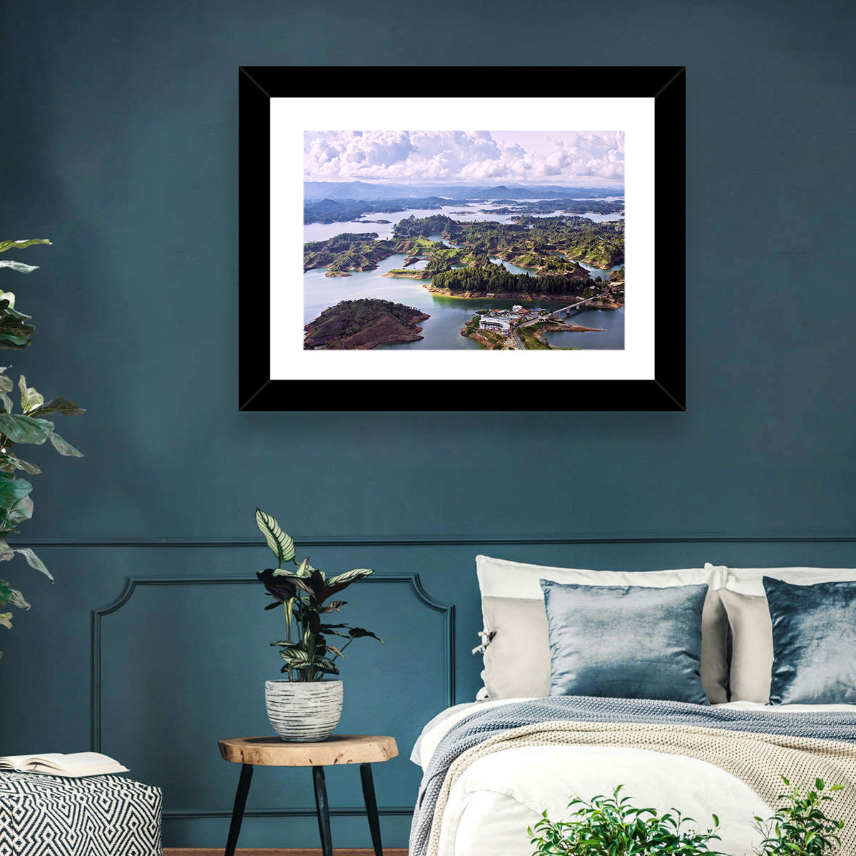 Guatapé Reservoir Aerial View Wall Art
