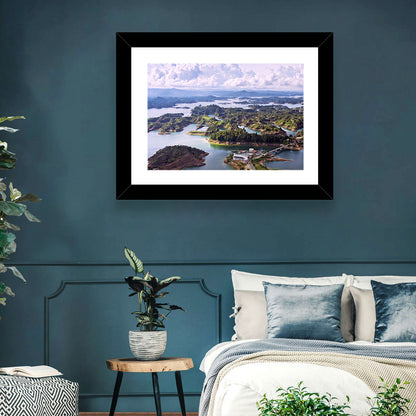 Guatapé Reservoir Aerial View Wall Art