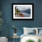Lake Lugano Floral Walkway Wall Art
