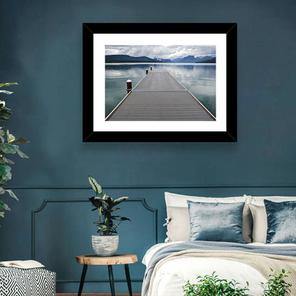 Lake Mcdonald Wooden Dock Wall Art