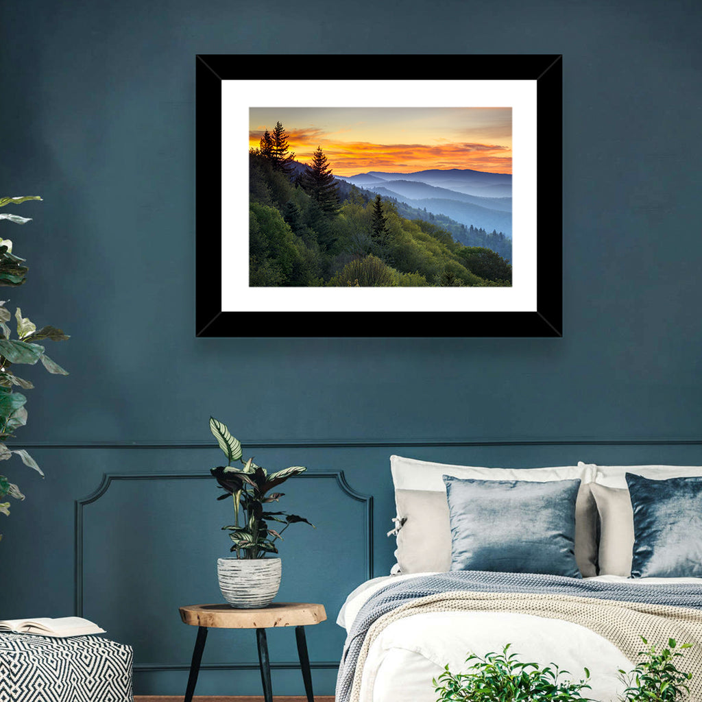 Great Smoky Mountains Sunset Wall Art