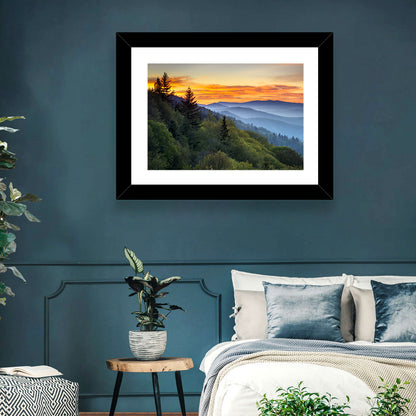 Great Smoky Mountains Sunset Wall Art