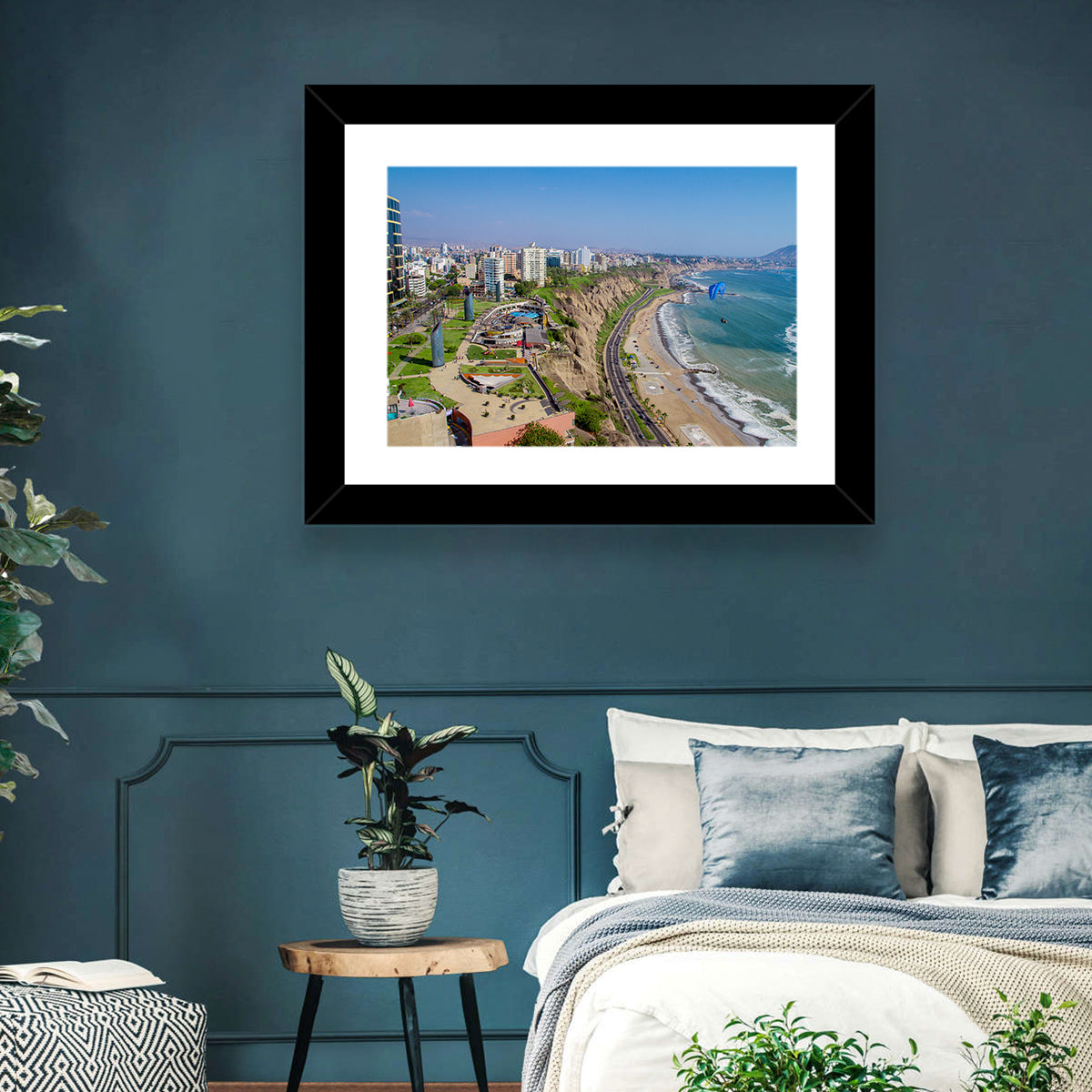 Miraflores Park Coastline Wall Art in a room, landscape