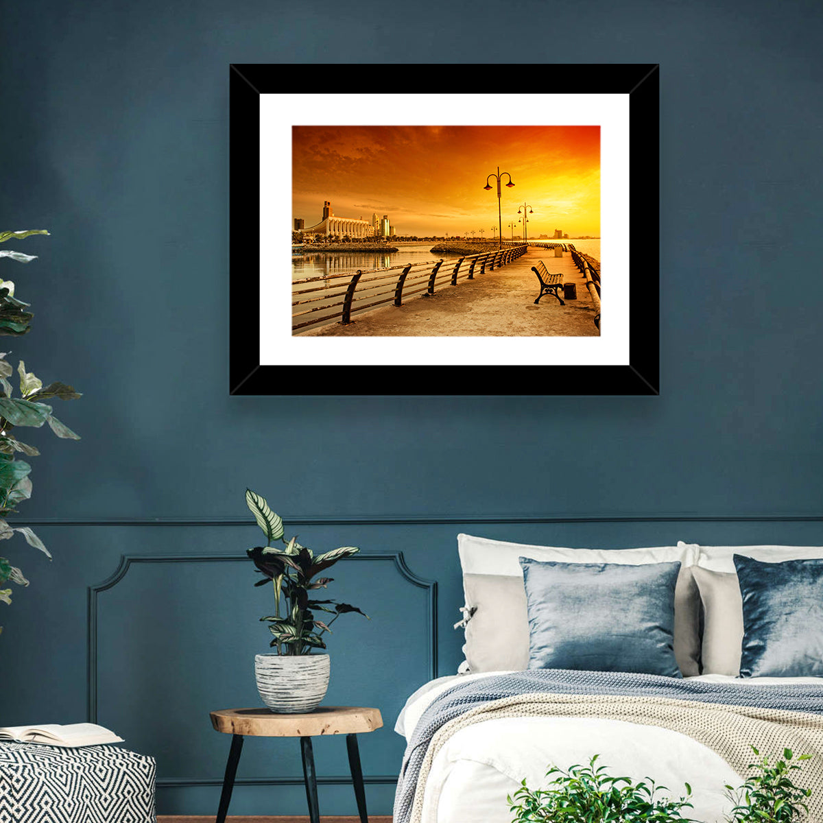 National Assembly at Golden Hour Wall Art in a room, landscape