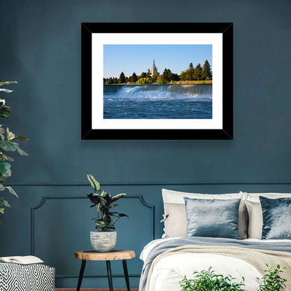 Idaho Falls Temple and Waterfall Wall Art