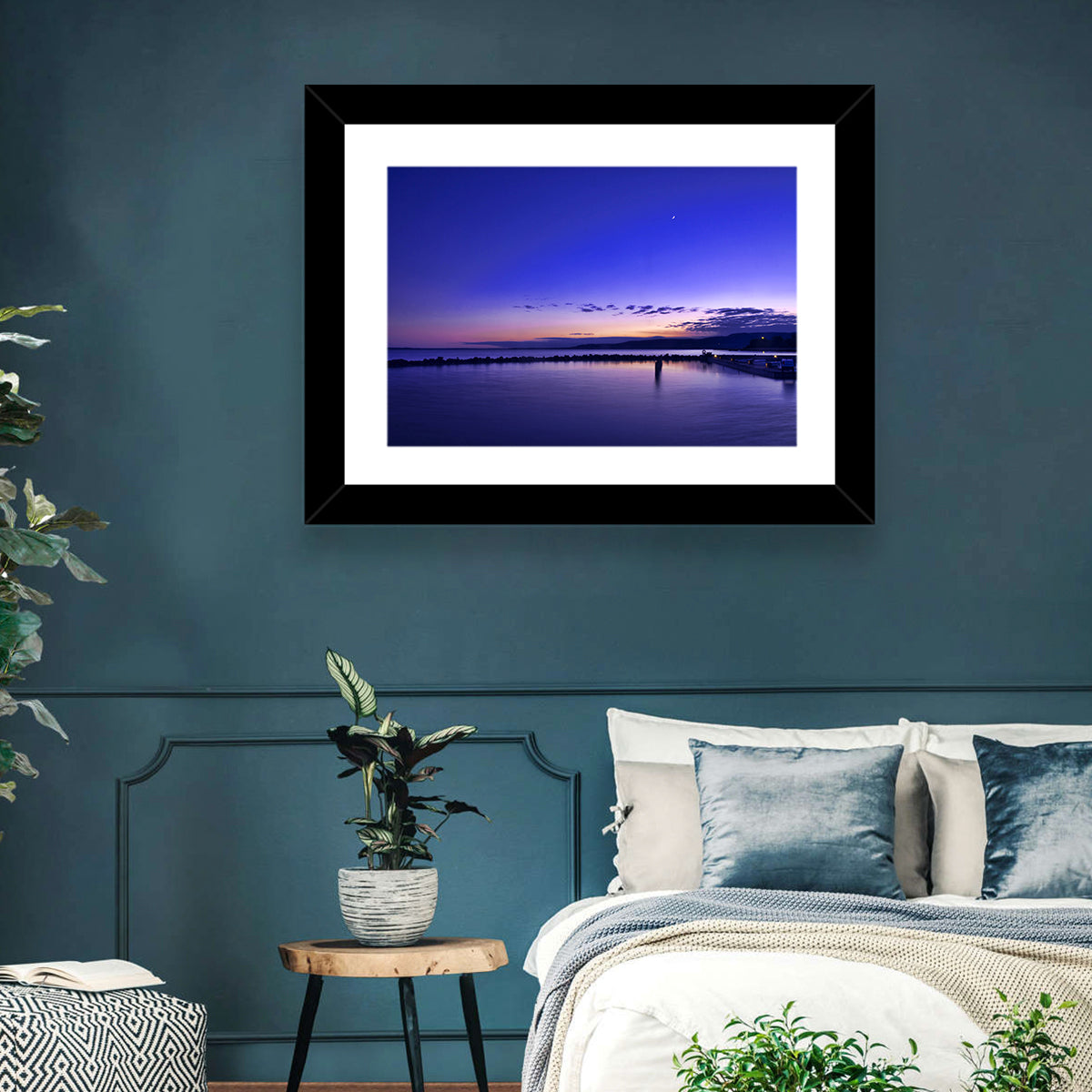 Lake Balaton Twilight Pier Wall Art