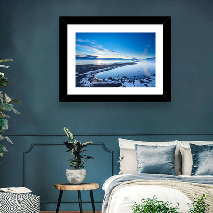 Lake Kleifarvatn Icy Shoreline Wall Art