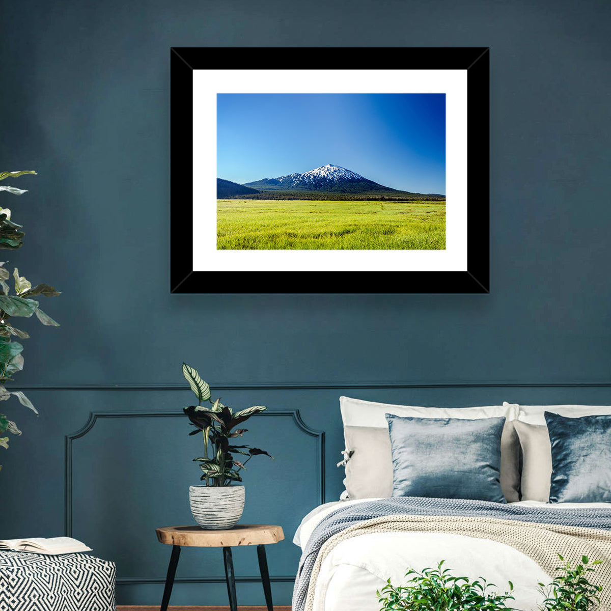 Mount Bachelor Wall Art in a room, landscape