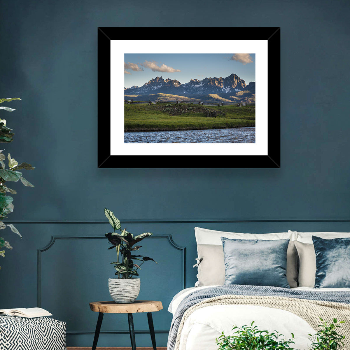 Sawtooth Mountains, Idaho Wall Art in a room, landscape