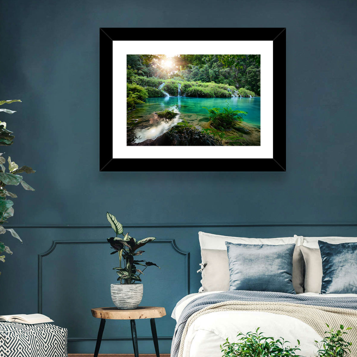 Semuc Champey Turquoise Pools Wall Art in a room, landscape