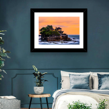 Tanah Lot Temple at Sunset Wall Art