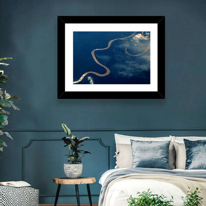 Sunlit Meander of the Amazon River Wall Art