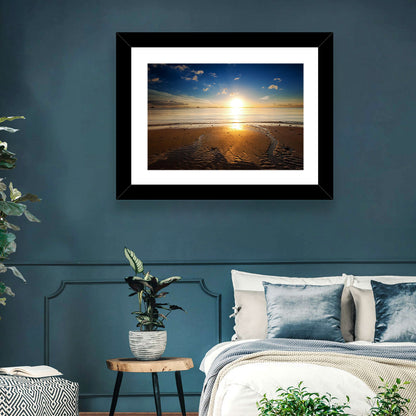 Sea Beach Sunrise Wall Art