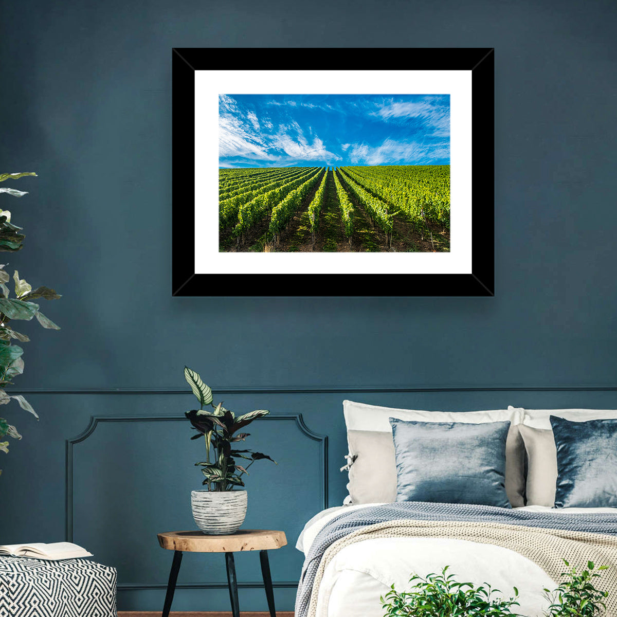 Luxembourg Vineyards Wall Art in a room, landscape