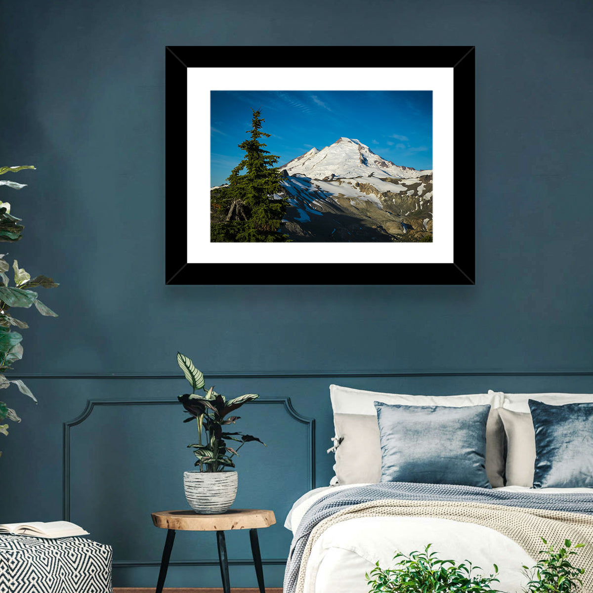 Mount Baker Wall Art in a room, landscape