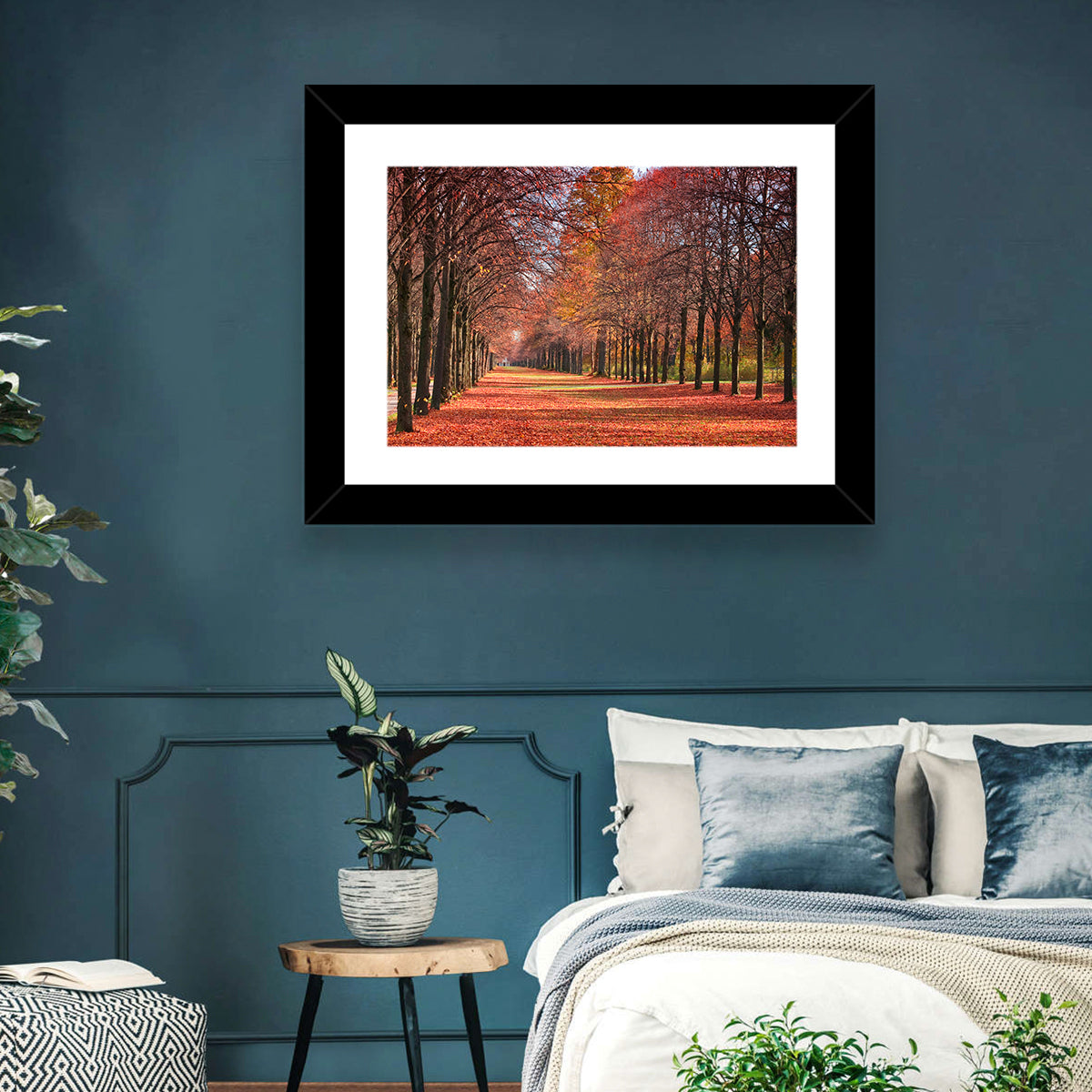Tree-lined Autumn Lane Wall Art