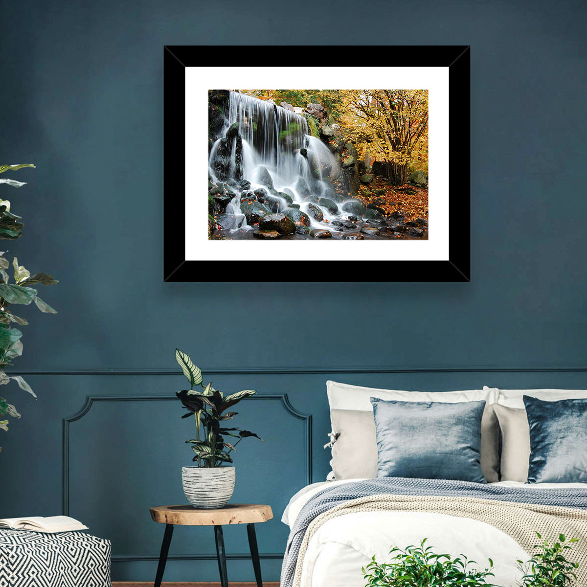 Autumn Waterfall at Sonsbeek Park Wall Art