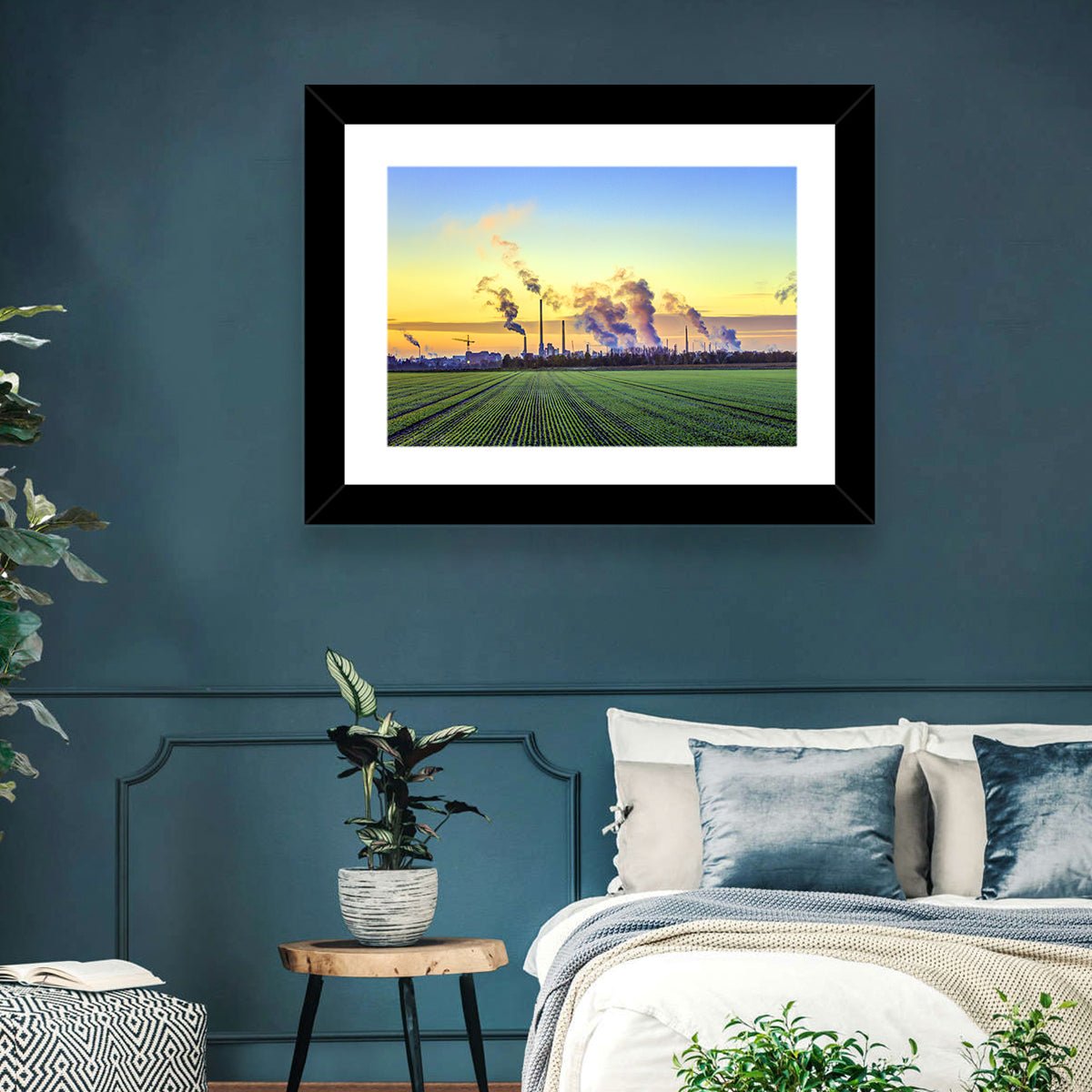 Frankfurt Industrial Edge Wall Art in a room, landscape