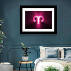Radiant Aries Zodiac Emblem Wall Art