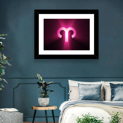 Radiant Aries Zodiac Emblem Wall Art