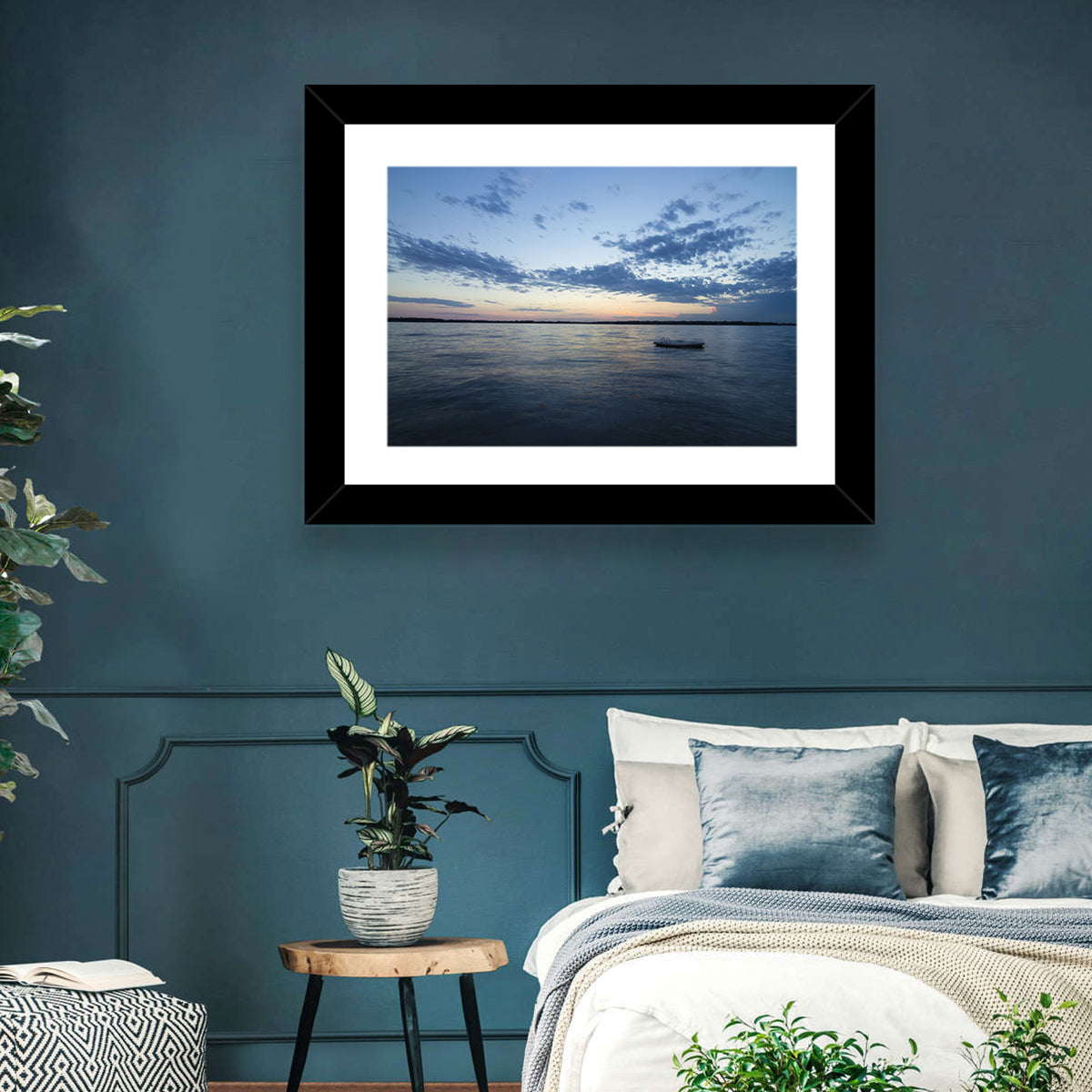 Lake Okoboji at Twilight Wall Art in a room, landscape