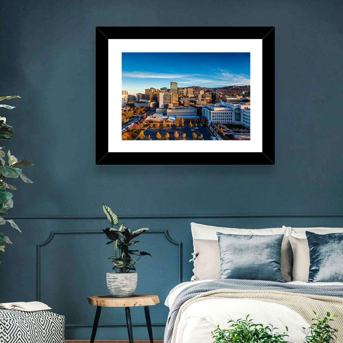 Salt Lake City Skyline at Golden Hour Wall Art
