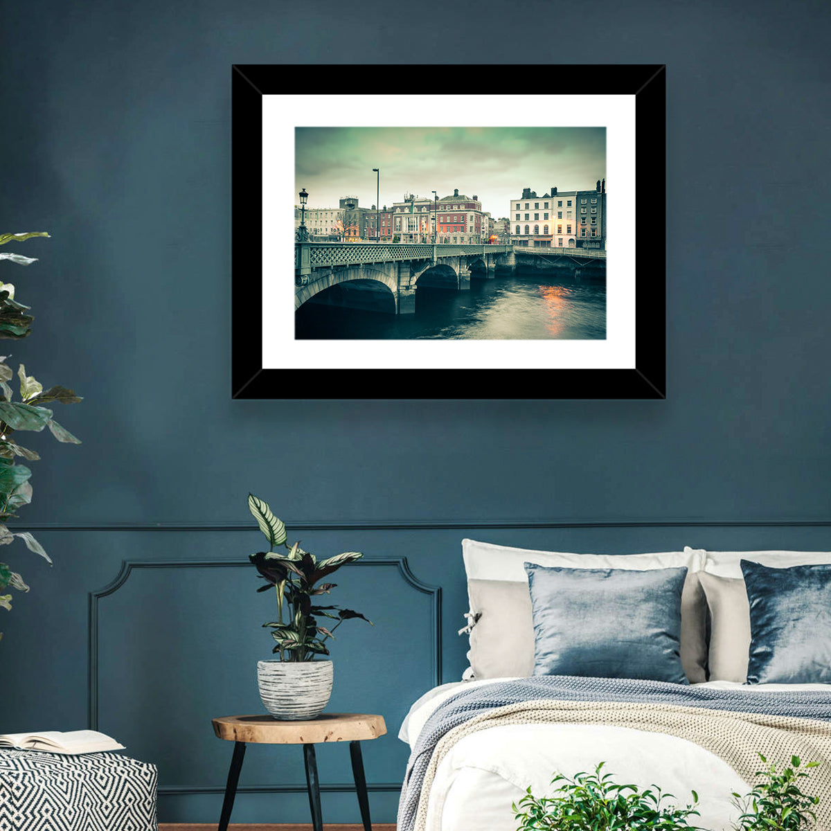 Grattan Bridge Twilight Wall Art in a room, landscape