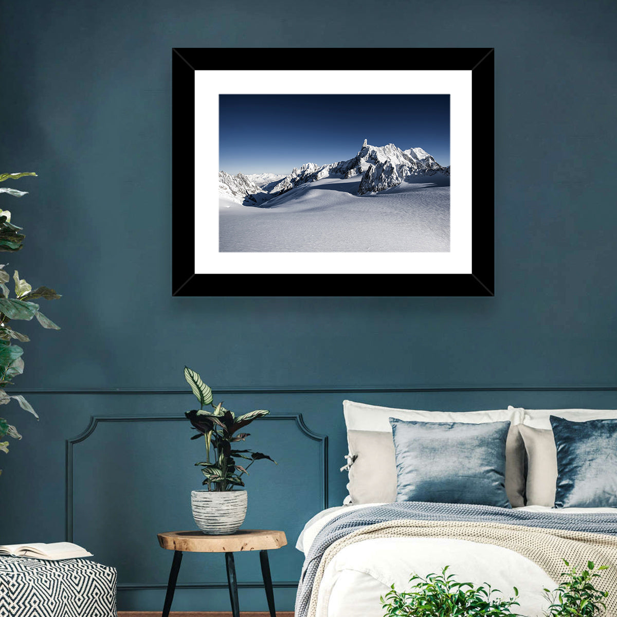 Mont Blanc Vista Wall Art in a room, landscape