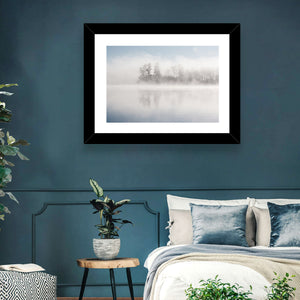 Misty Forest Lake Wall Art