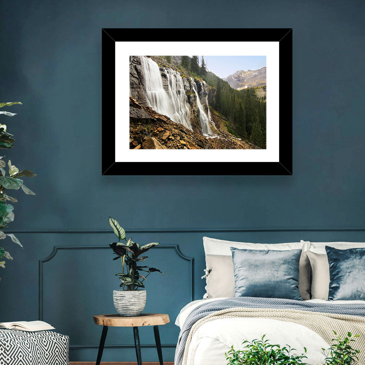 Seven Veils Falls Wall Art in a room, landscape
