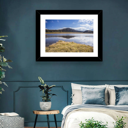 Mount Aso Lake Reflection Wall Art