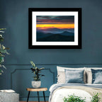 Misty Blue Ridge Sunrise North Carolina Wall Art