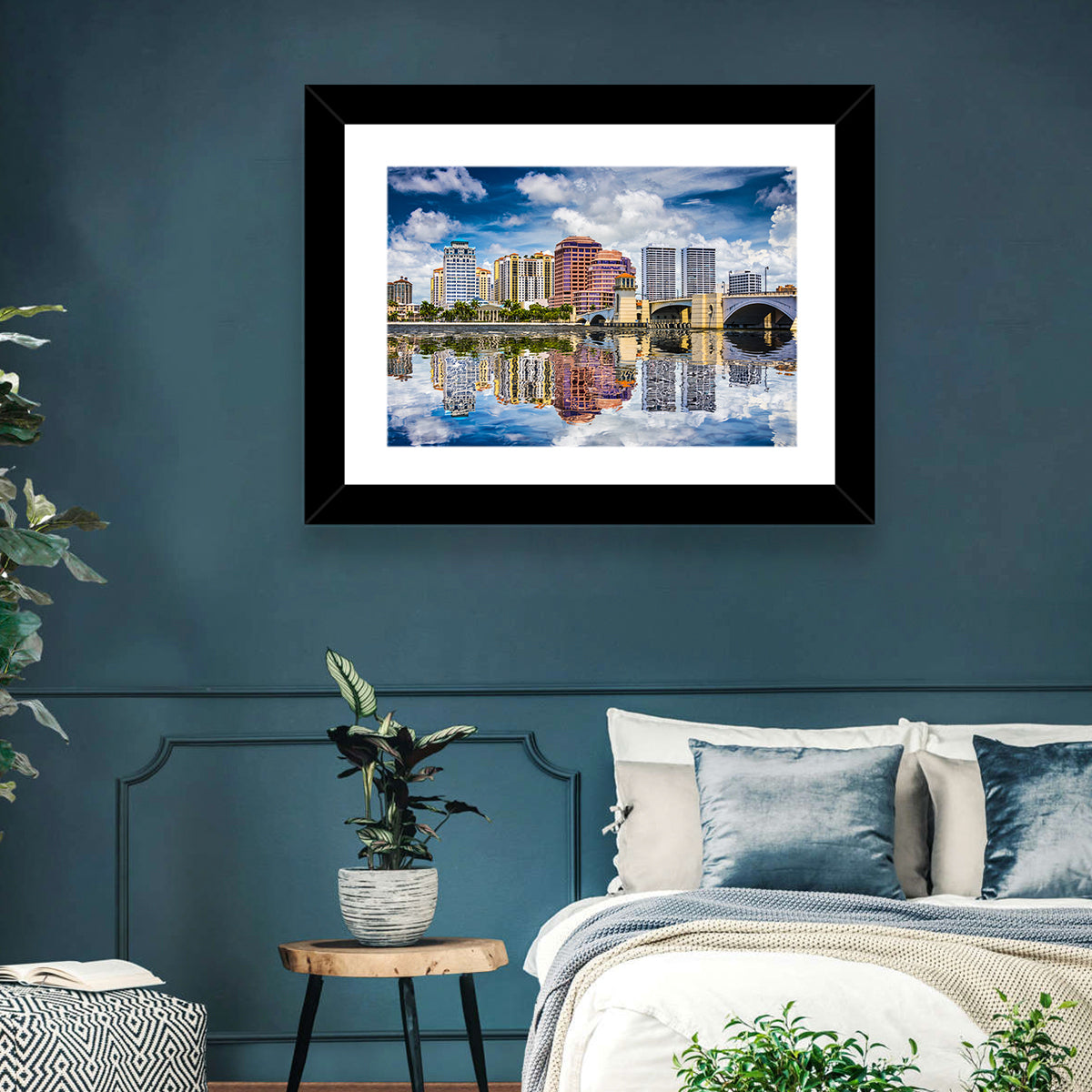 West Palm Beach Skyline Reflection Wall Art
