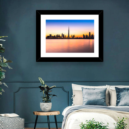 Dubai Skyline at Dusk Wall Art