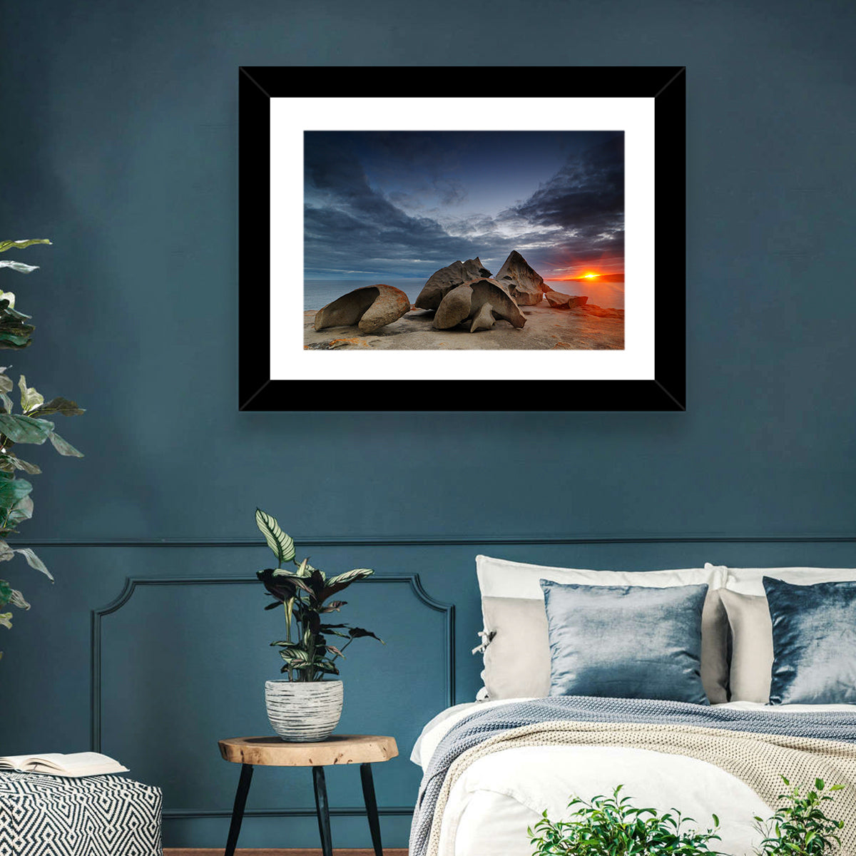 Remarkable Rocks Sunset, Kangaroo Island Wall Art in a room, landscape