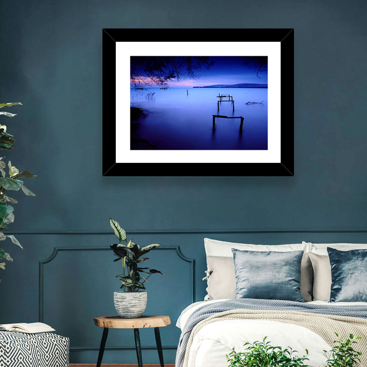 Lake Balaton at Twilight Wall Art in a room, landscape