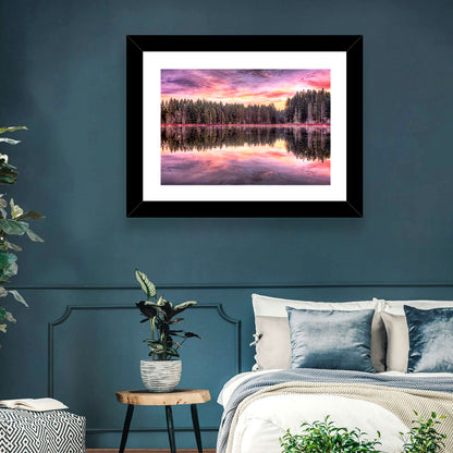 Sunrise Reflection at Forest Lake Wall Art