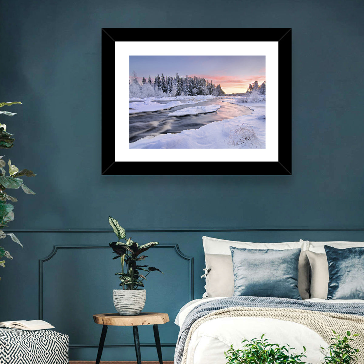 Kiiminkijoki Winter Sunrise Wall Art