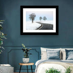 Foggy Winter Road Wall Art