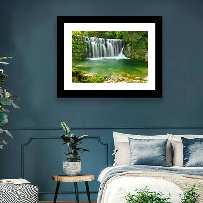 Lake Emerald Waterfall Wall Art