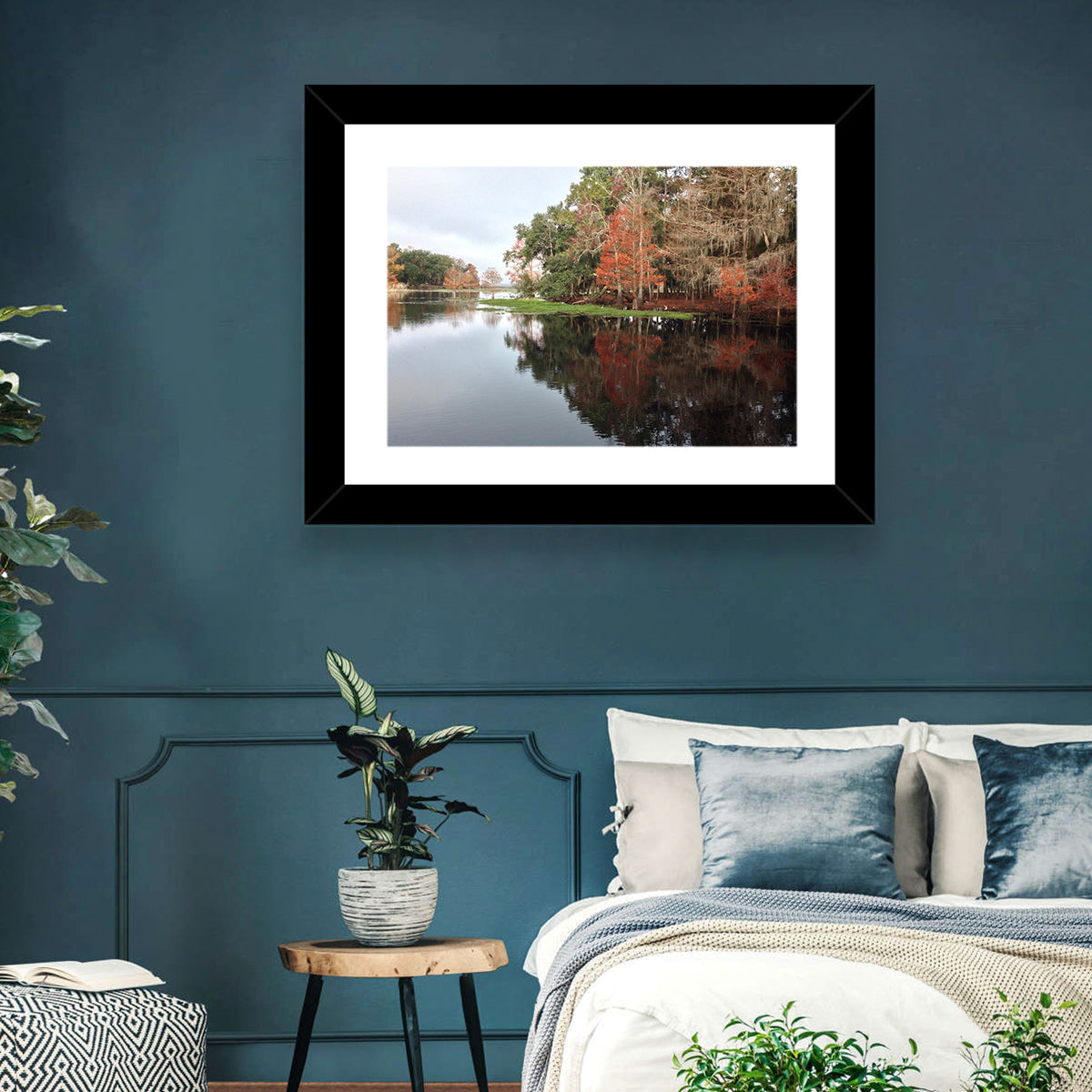 Autumn Lake Reflection Wall Art