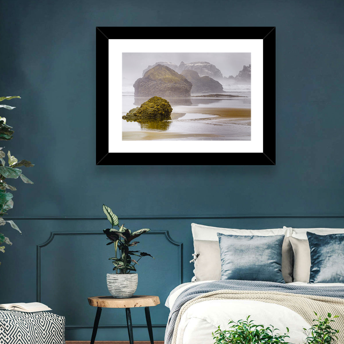 Misty Oregon Sea Stacks Wall Art