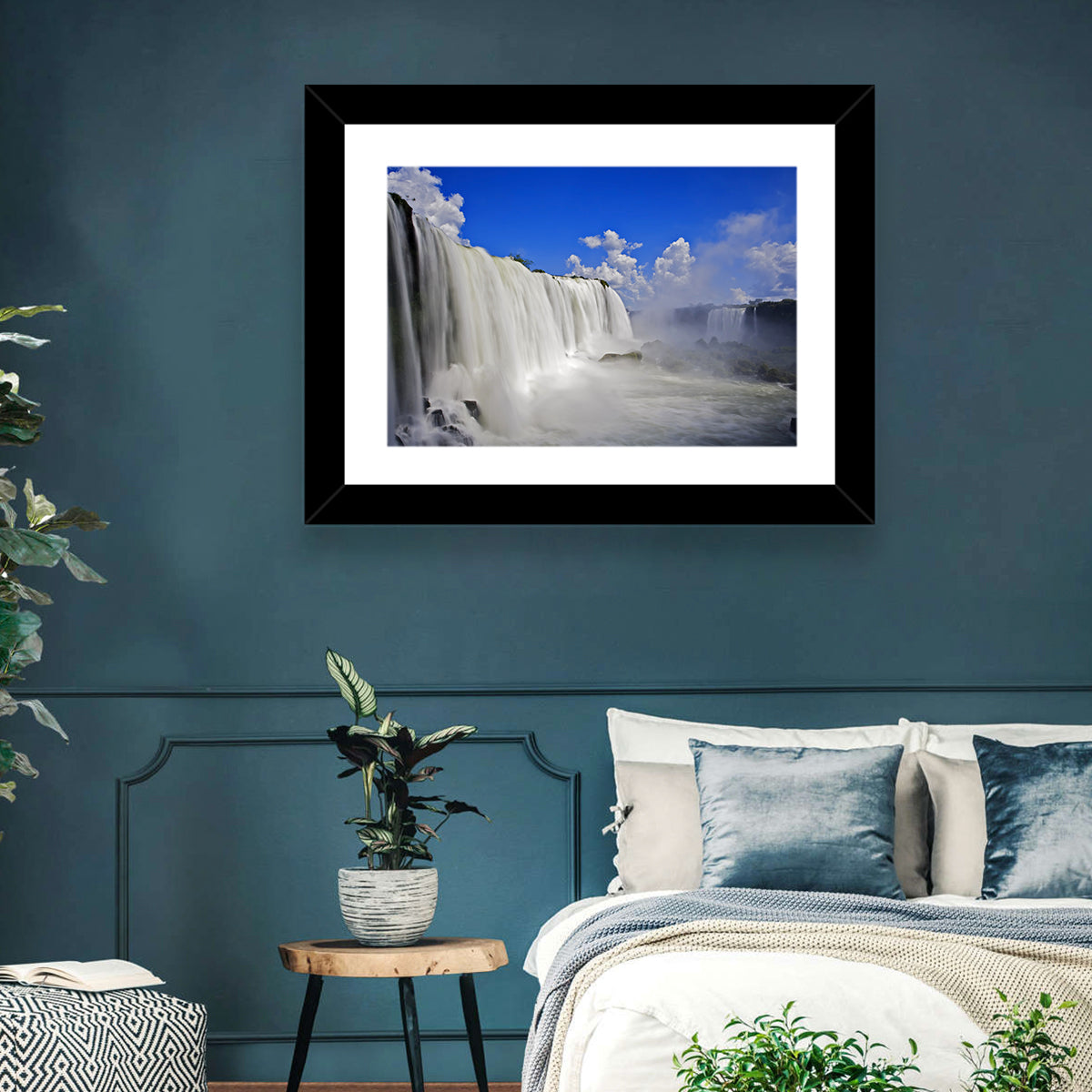 Silky Iguazu Falls, Foz Do Iguaçu Wall Art in a room, landscape