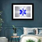 Star of Life with Rod of Asclepius Wall Art