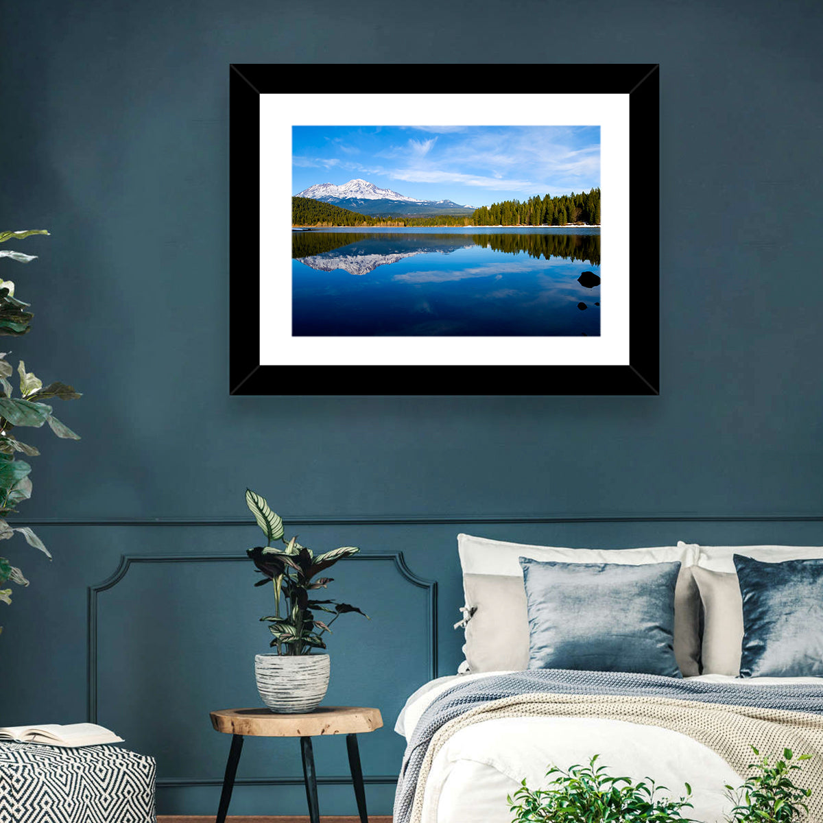 Northern California Snow Capped Lake Wall Art