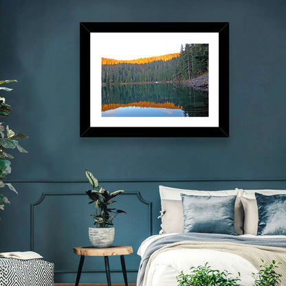 Golden Hour Lake Reflection Wall Art